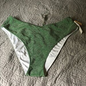 PINK Victoria's Secret Sparkling Green Bikini Bottoms